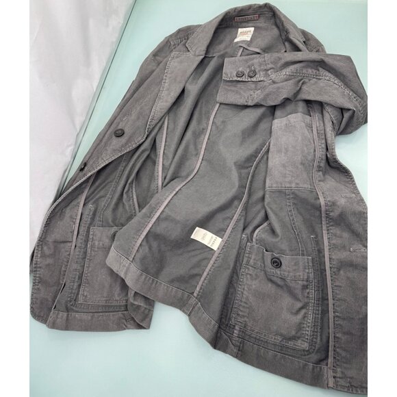 Vintage Fossil 54 Corduroy  Jacket Men Small S Lightweight Gray Y2K Grunge Retro - Picture 5 of 7